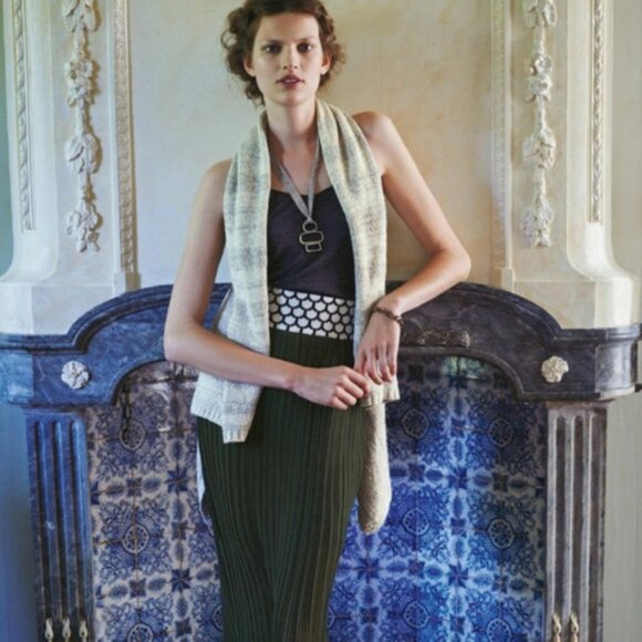 Dear Creatures Anthropologie Pleated Maxi Skirt M - Picture 2 of 6